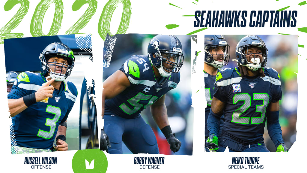 Russell Wilson, Bobby Wagner & Neiko Thorpe Named Seahawks Captains For  2020 Season