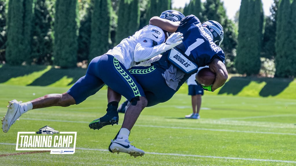 Seattle Seahawks nose tackle Cameron Young (93) walks onto the field during  minicamp Tuesday, June 6, 2023, at the NFL football team's facilities in  Renton, Wash. (AP Photo/Lindsey Wasson Stock Photo - Alamy