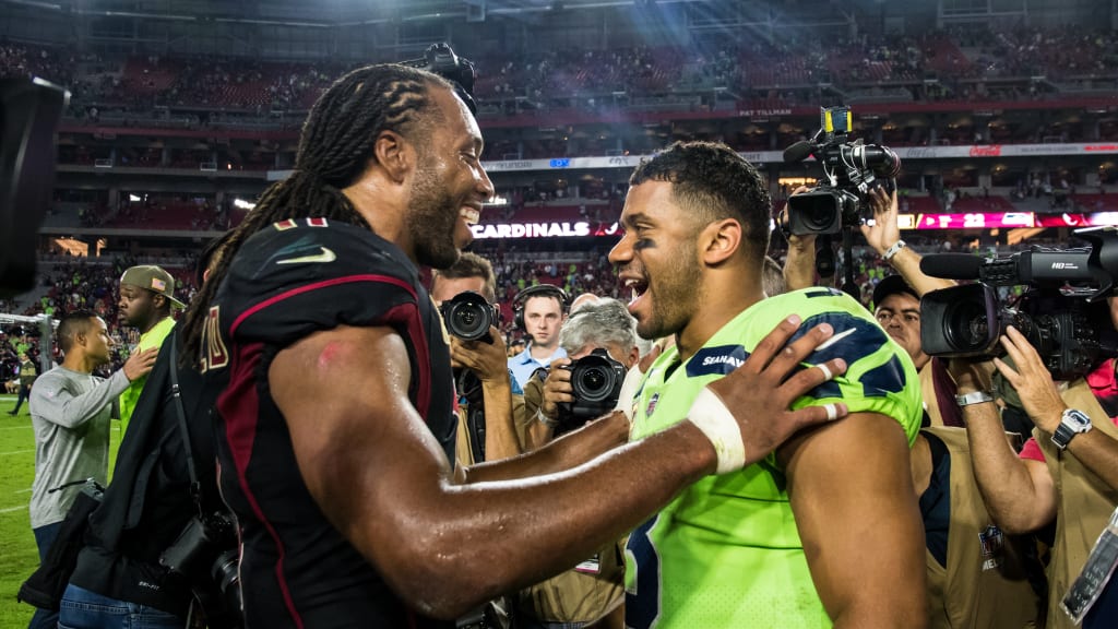 Larry Fitzgerald blocks Richard Sherman