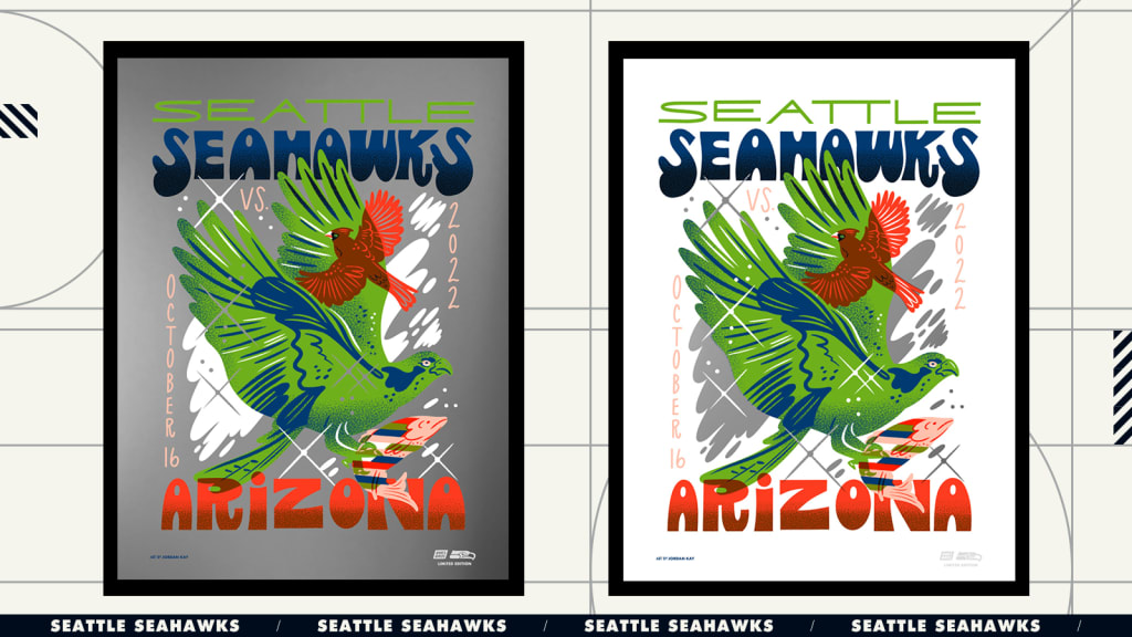 Seattle Seahawks Ready For Action Green In NFL Home Decor Poster