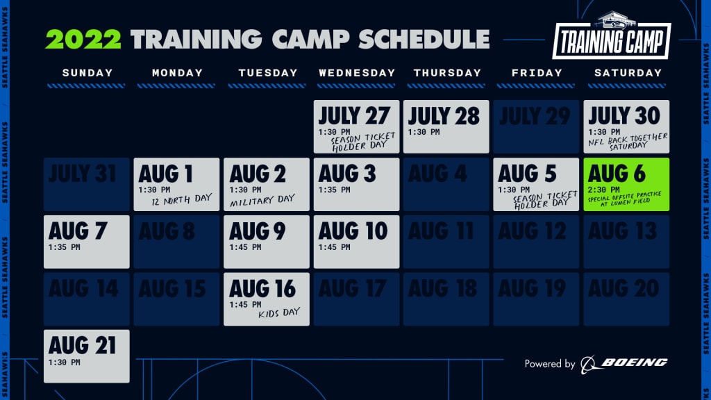 Panthers training camp schedule announced