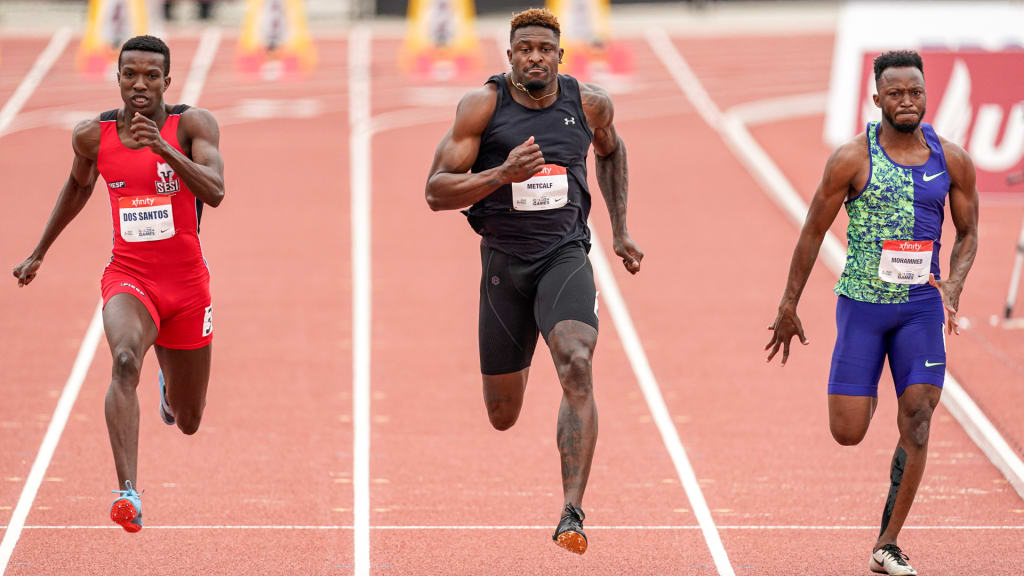 Dk Metcalf Runs 10 36 In 100 Meter Dash At Usatf Golden Games