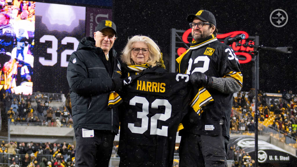 Steelers, Franco Harris Family Unveil Retired Jersey Display