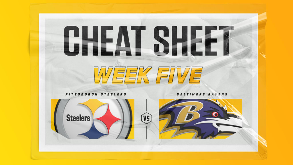 Cheat Sheet: Steelers at Ravens