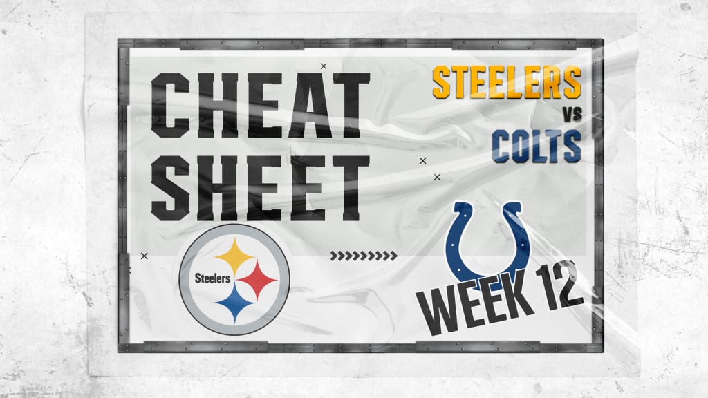 Cheat Sheet: Steelers at Colts
