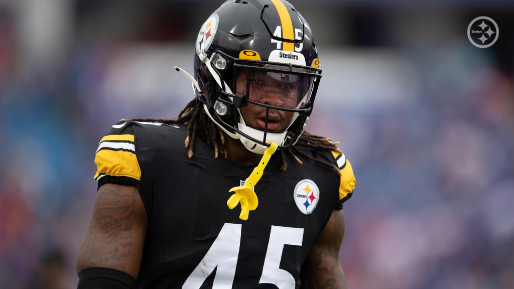 Pittsburgh Steelers linebacker Buddy Johnson (45) warms up before