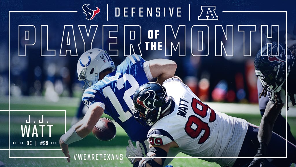 Watt wins AFC Defensive Player of the Month