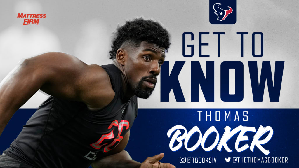 Houston Texans' Thomas Booker stretches during an NFL football rookie  minicamp practice Friday, May 13, 2022, in Houston. (AP Photo/David J.  Phillip Stock Photo - Alamy