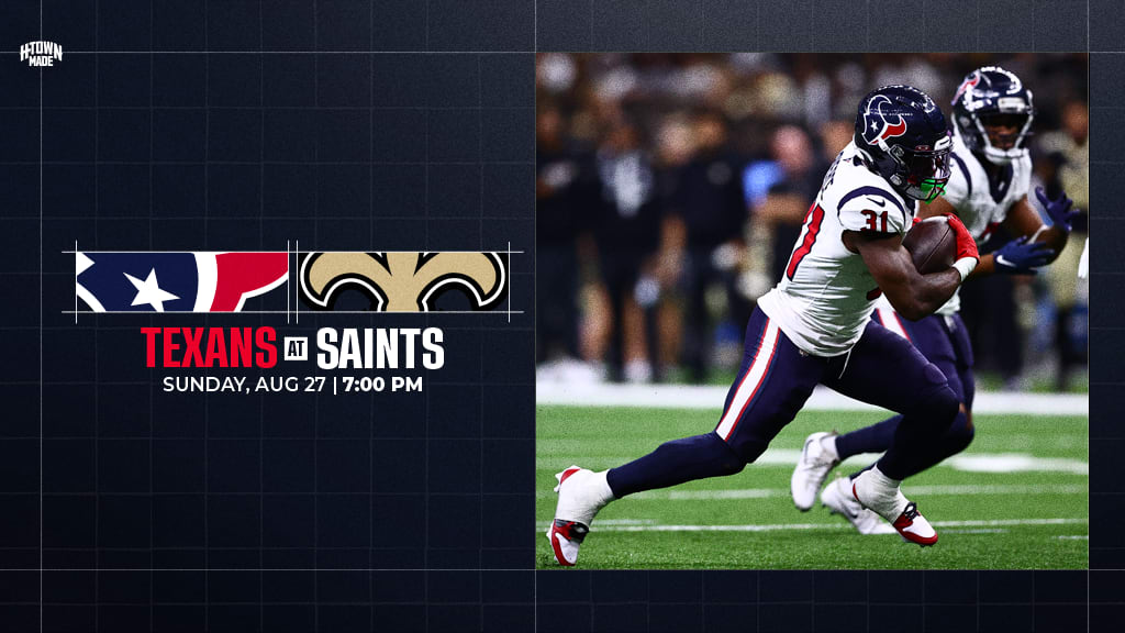 Sunday Night Football: Saints vs. Texans (7:00 CT) – Lineups