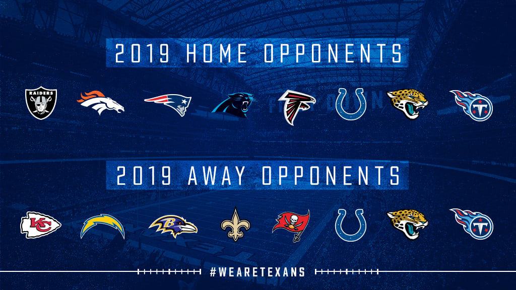 Texans announce 2019 schedule