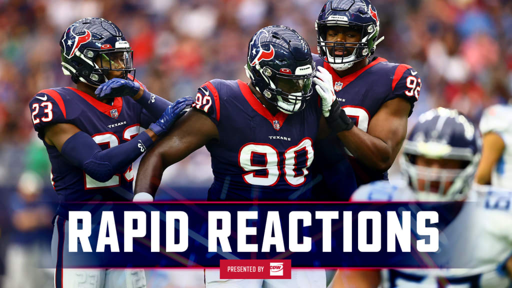 October 30, 2022, Houston, Texas, USA: Tennessee Titans defensive tackle  Teair Tart (93) reacts as he leaves the field of the game against the  Houston Texans at NRG Stadium. Mandatory Credit: Maria