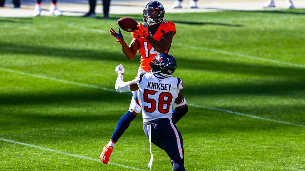 Texans' Christian Kirksey intercepts Broncos' Russell Wilson