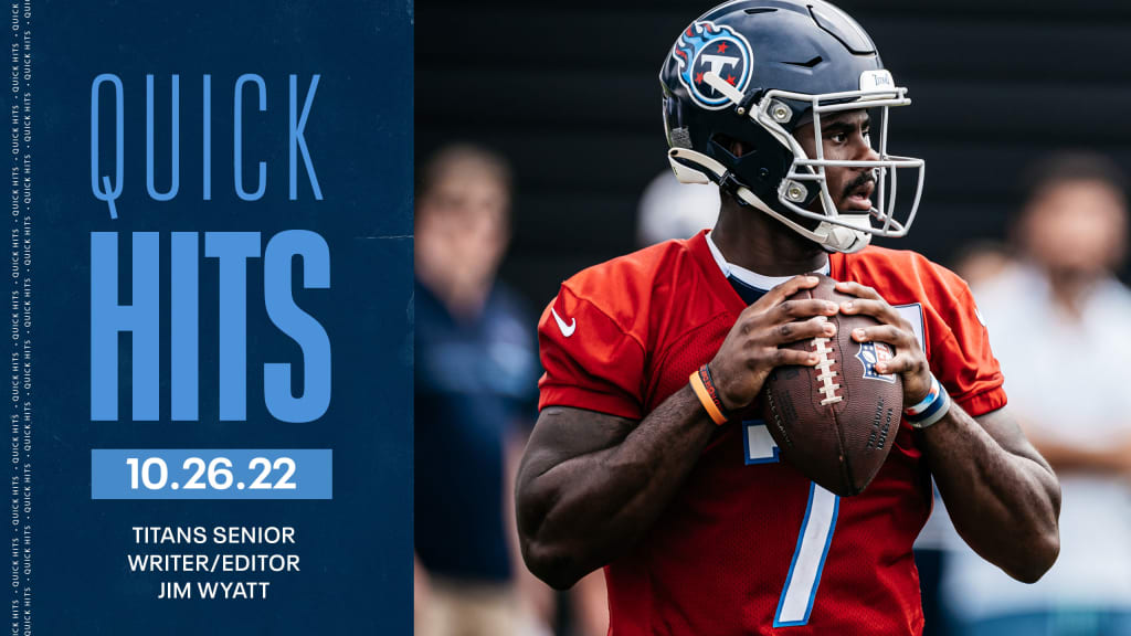 Quick Hits on the Titans From Wednesday of Texans Week