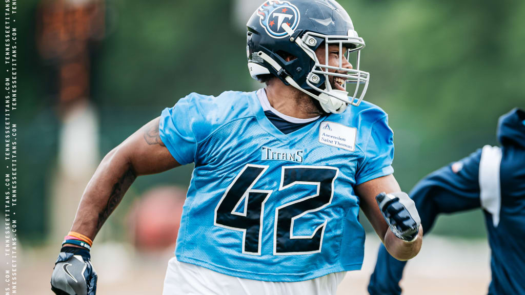 Titans Rookie Edge Rusher Caleb Murphy Working to Make a Name for Himself  in the NFL