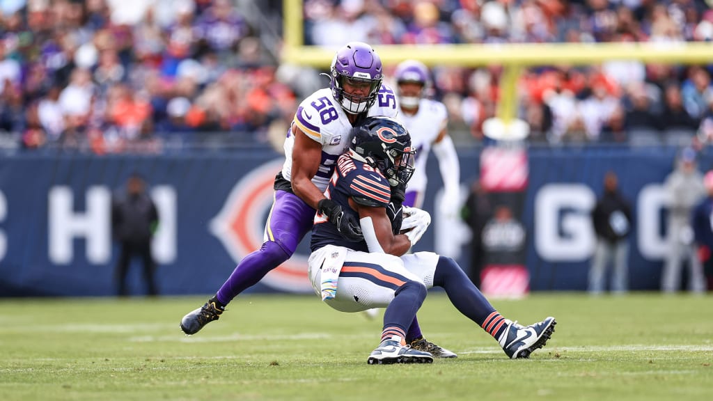 Minnesota Vikings linebacker Jordan Hicks (58) in action against