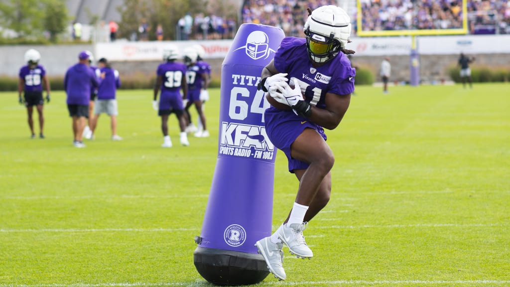 Minnesota Vikings wide receiver Trishton Jackson (9) warms up