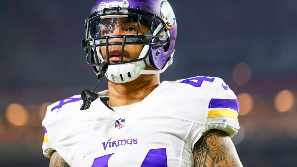 Minneapolis, MN, USA. 2nd Nov, 2014. Minnesota Vikings running back Matt  Asiata (44) celebrates a touchdown against the Washington Redskins at TCF  Stadium in Minneapolis, MN.Craig Lassig/CSM/Alamy Live News Stock Photo 