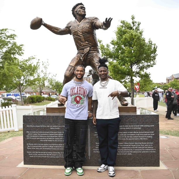 A general overall view of memorial statue of Arizona Cardinals