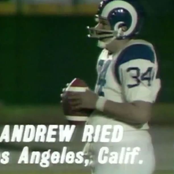 Andy Reid competes in a Punt, Pass and Kick competition as a child