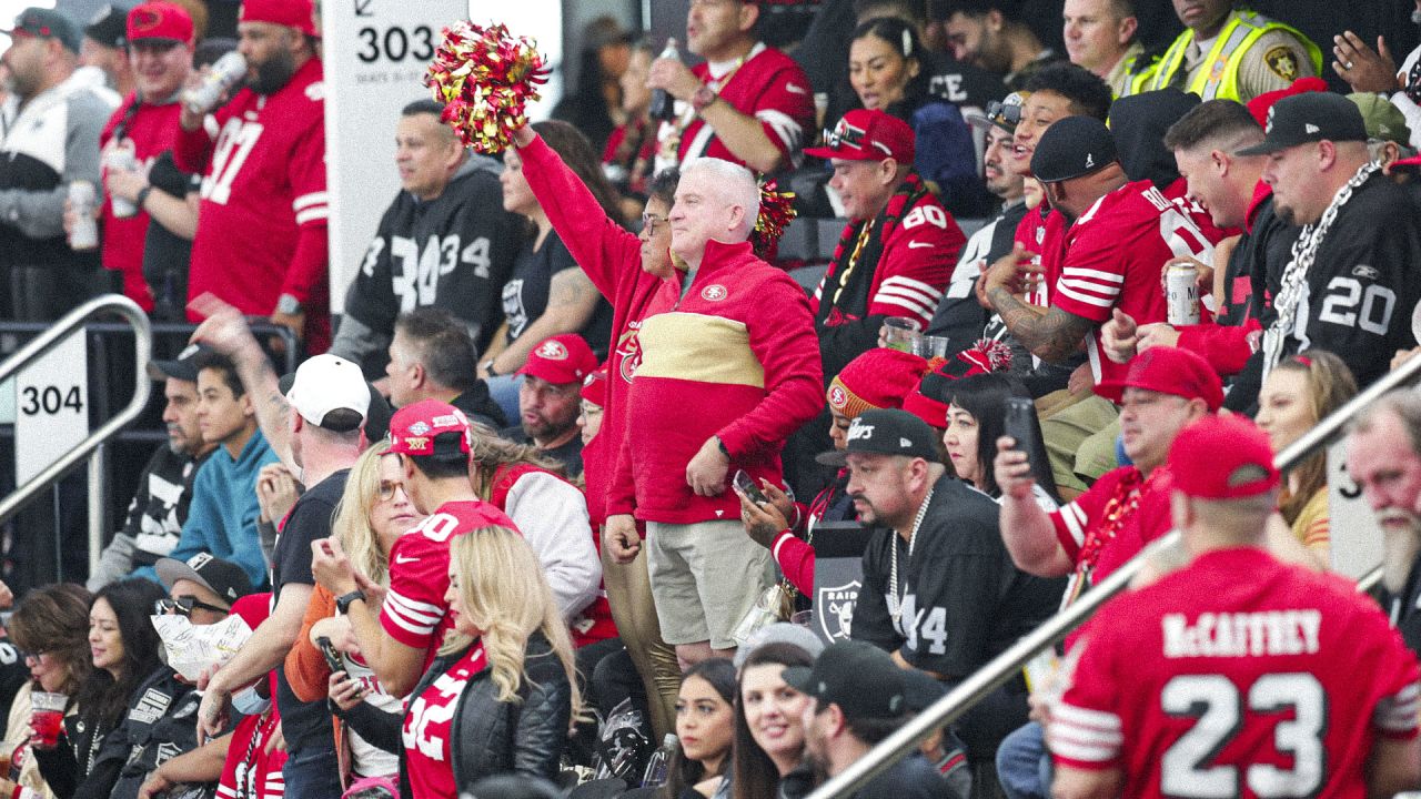 49ers Fans Take Over Allegiant Stadium For Game vs. Raiders