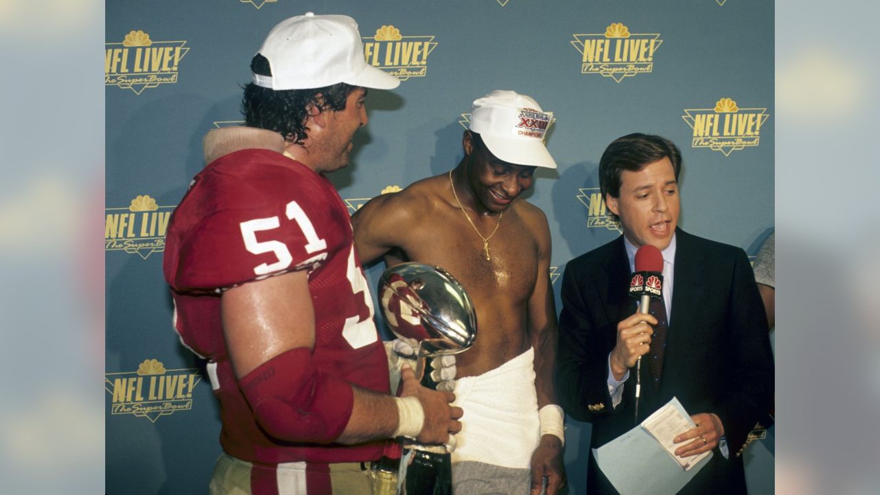 Jerry Rice helped build his Hall of Fame credentials in Super Bowl XXIII at  Joe Robbie Stadium