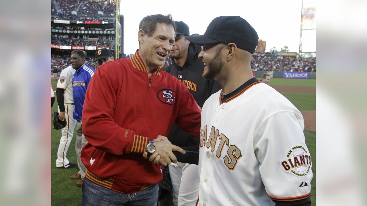 49ers Throw First Pitch at SF Giants Game