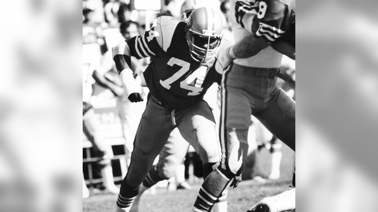 San Francisco 49ers - Wearing No. 74 decals for the late Fred Dean ❤️