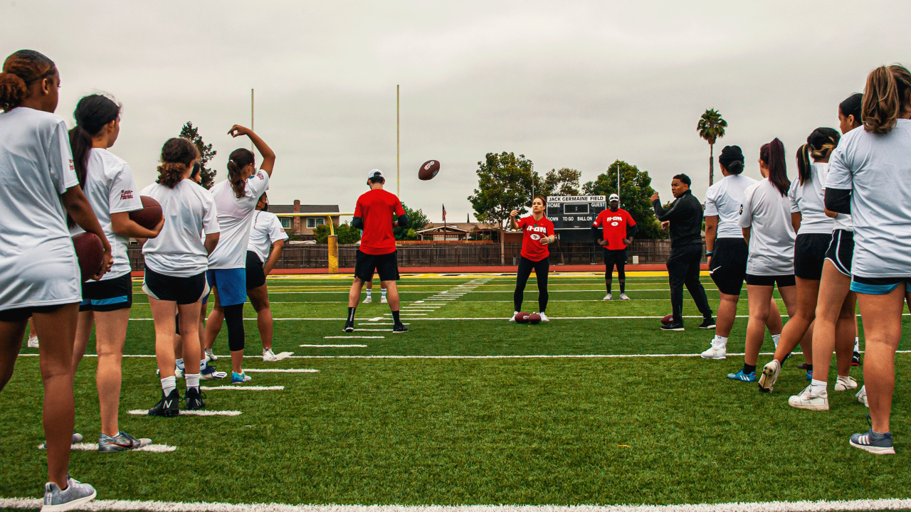 49ers PREP Hosts Girls Flag Football Jamboree Fueled by Gatorade