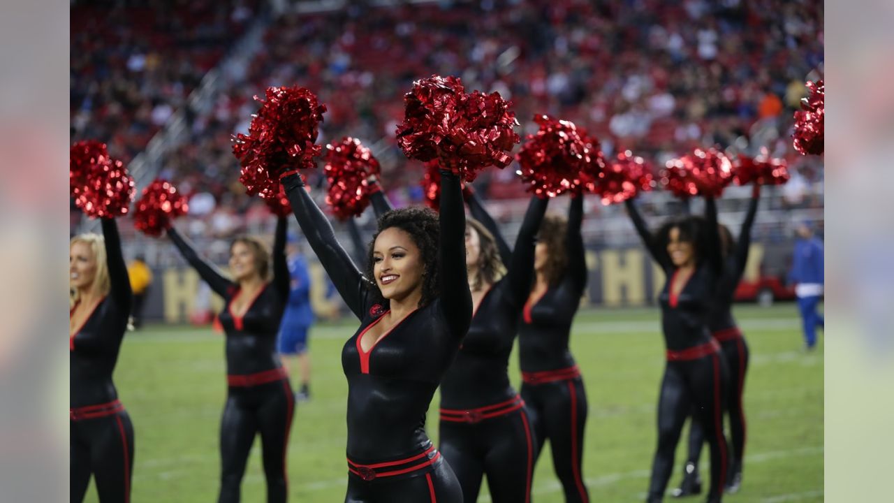 Cardinals Cheerleaders In Color Rush Uniforms