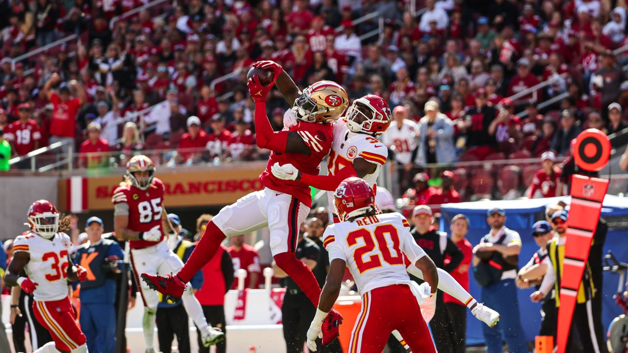 December 09, 2018: The 49ers mascot, Sourdough Sam, fires up the crowd,  during a NFL football game between the Denver Broncos and the San Francisco  49ers at the Levi's Stadium in Santa