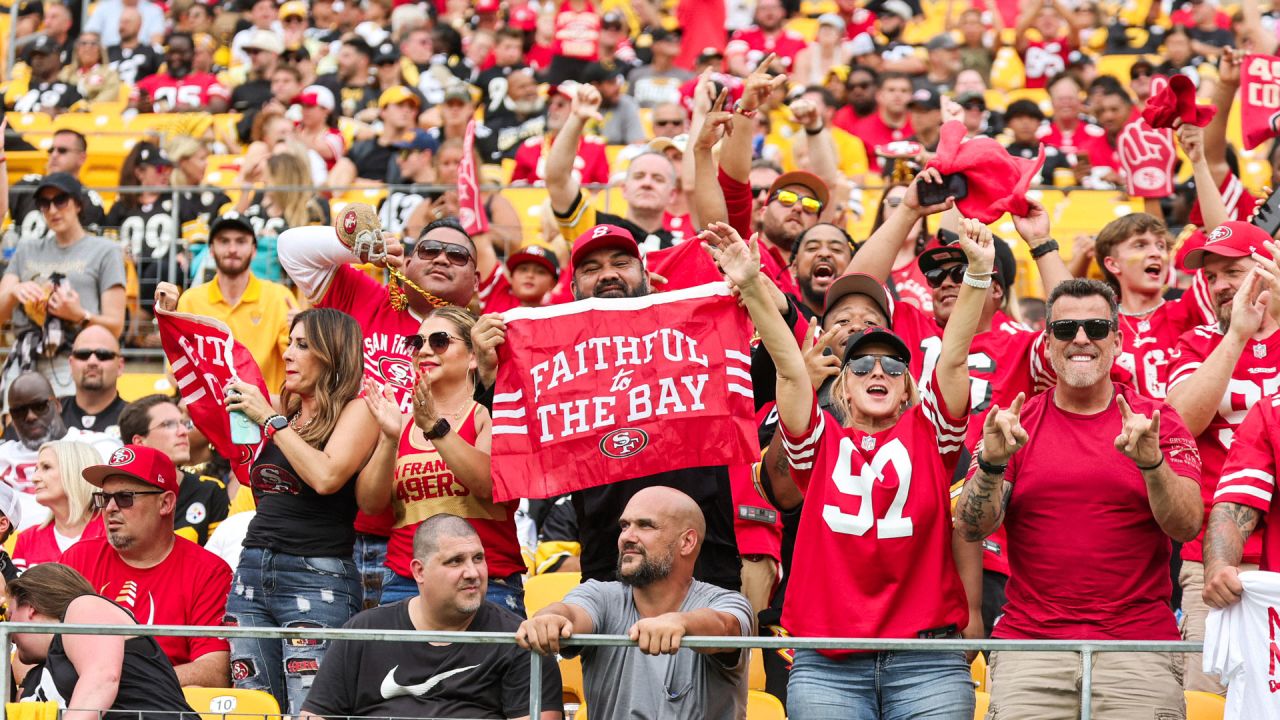 49ers fans TOOK OVER the Rams Stadium and painted it red 