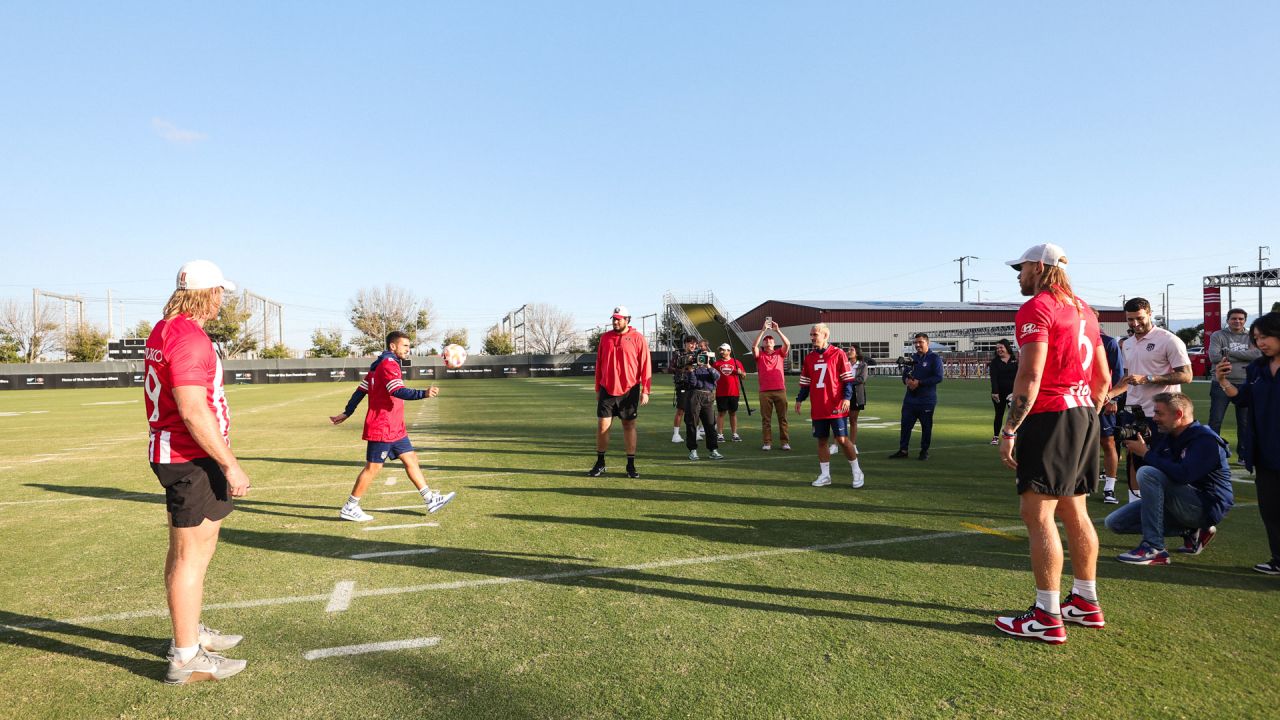 Koke, Antoine Griezmann and Atlético de Madrid Players Visit #49ersCamp