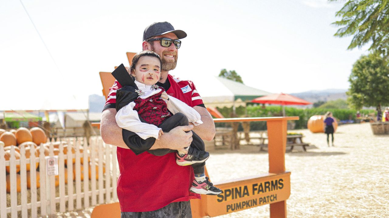 Off the Field: 49ers Players Embrace Halloween Spirit at Pumpkin