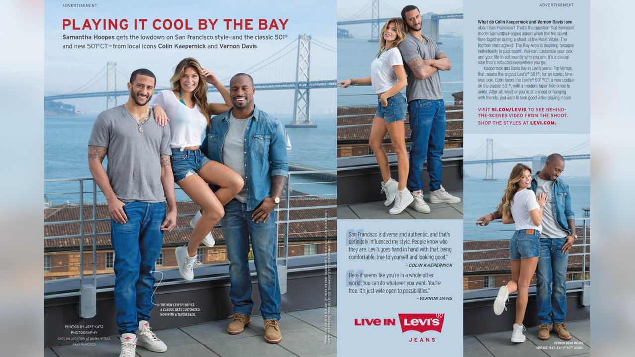 Colin Kaepernick and Vernon Davis Appear in New Levi's Ad
