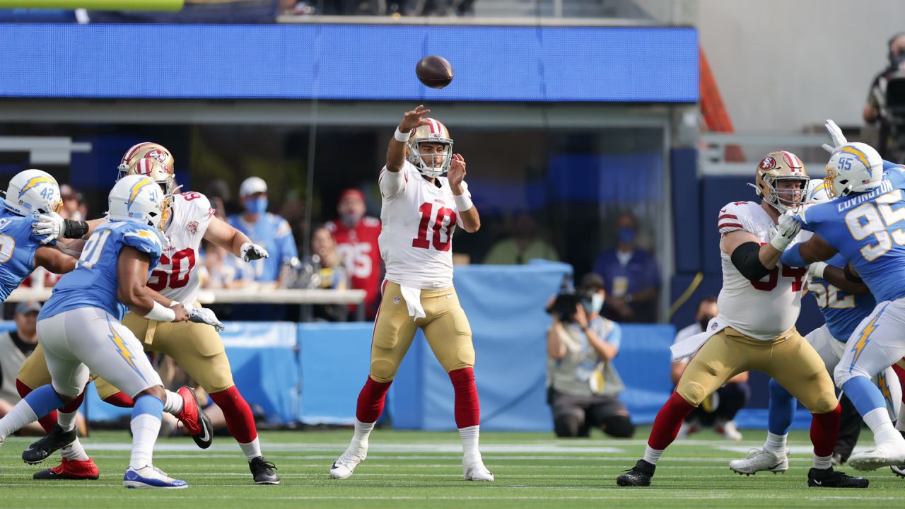 Los Angeles Chargers center Will Clapp before an NFL preseason football game  against the San Francisco 49ers in Santa Clara, Calif., Friday, Aug. 25,  2023. (AP Photo/Jeff Chiu Stock Photo - Alamy