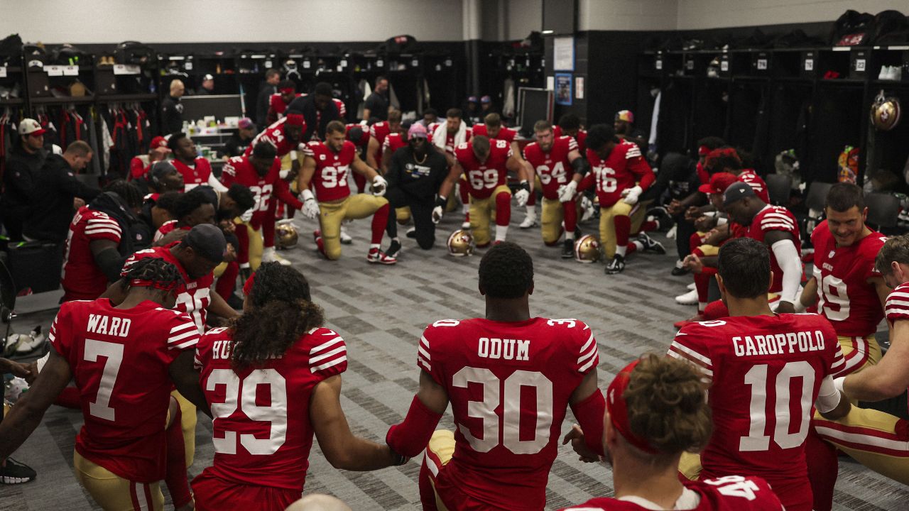 San Francisco 49ers 2023 Salute to Service - The Locker Room of Downey