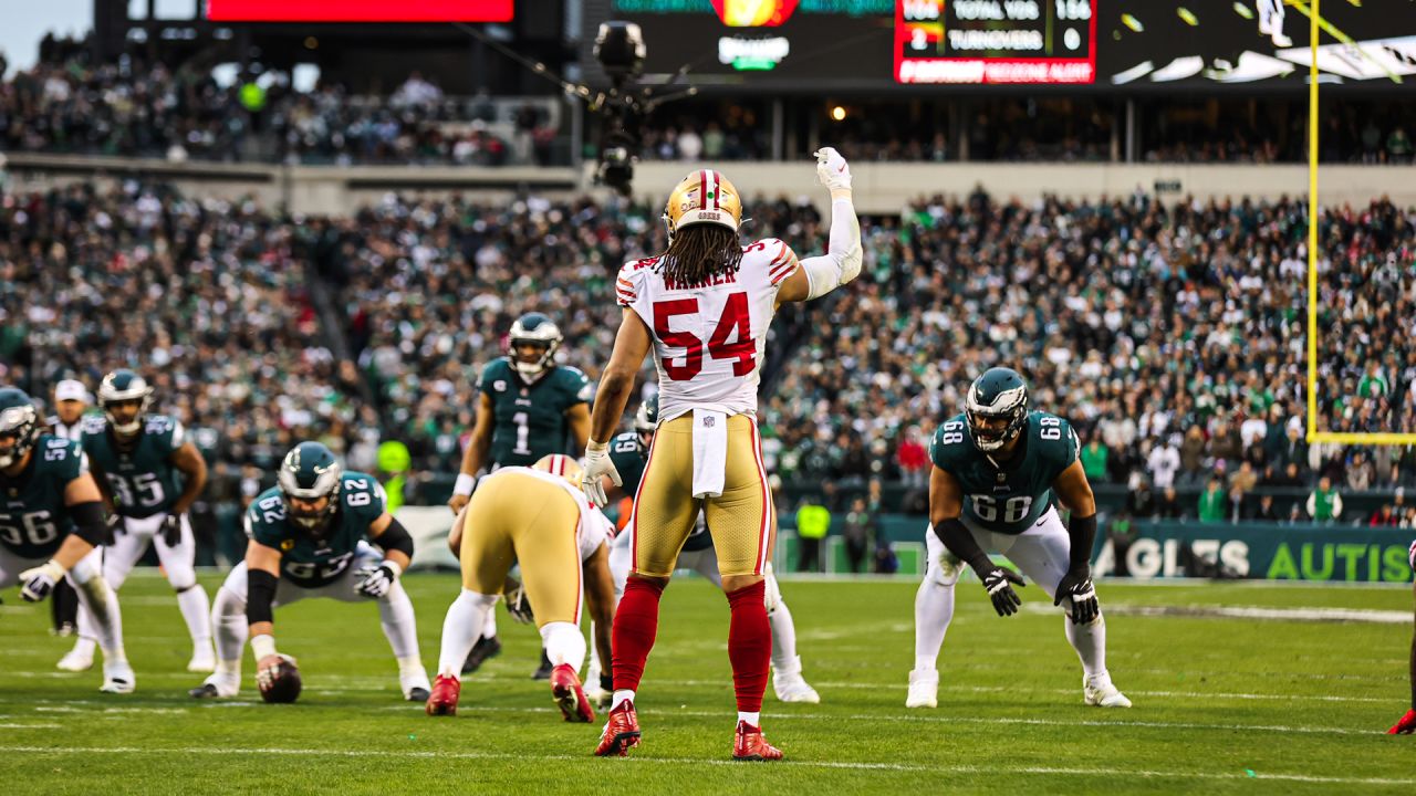 San Francisco 49ers running back Jordan Mason (24) looks on during the NFC  Championship NFL football game against the Philadelphia Eagles, Sunday, Jan.  29, 2023, in Philadelphia. (AP Photo/Chris Szagola Stock Photo - Alamy