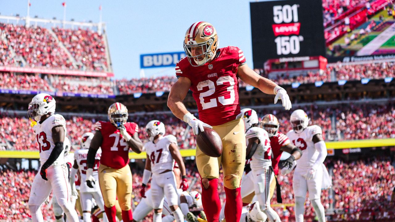 McCaffrey makes history, Purdy delivers as 49ers dominate Cardinals to go  4-0 - Sactown Sports