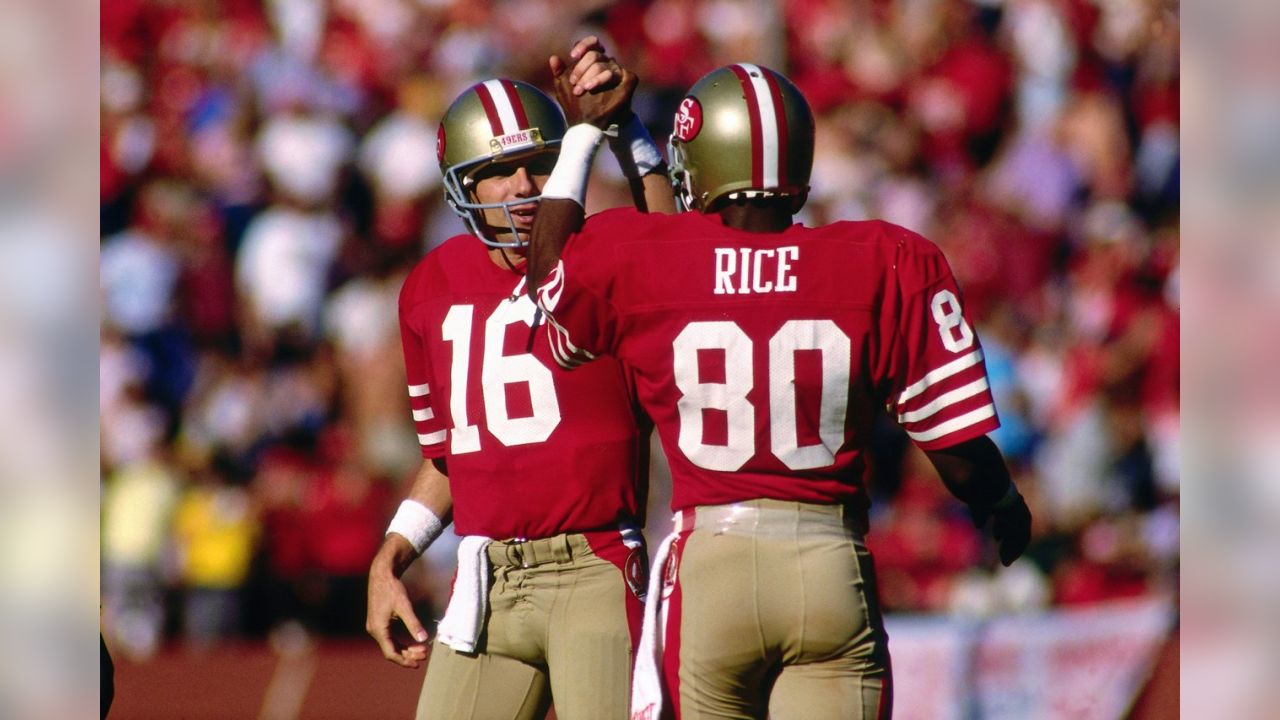 Rice Evokes Memories While Modeling 49ers Throwback Jersey