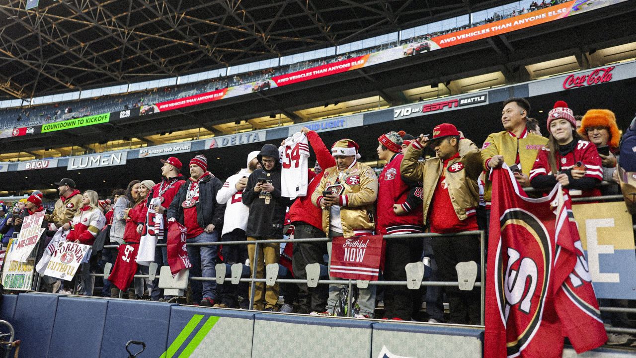 All whites under the Lumen Field - San Francisco 49ers