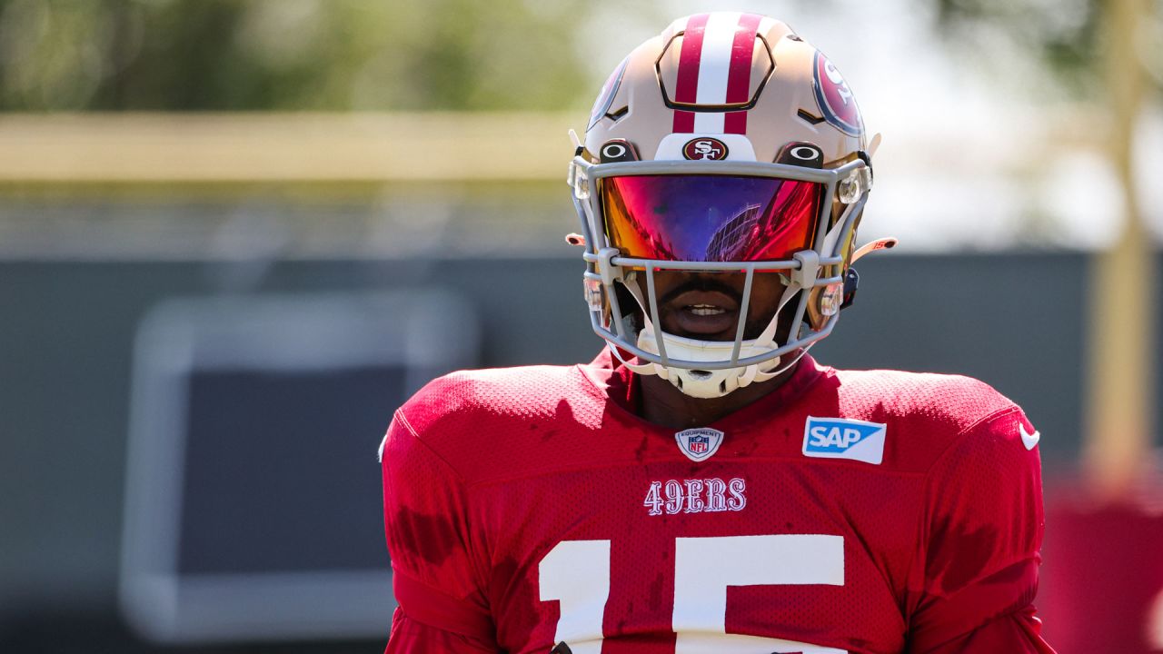 San Francisco 49ers running back Tyrion Davis-Price runs with the ball  against the Denver Broncos during the second half of an NFL preseason  football game Saturday, Aug. 19, 2023, in Santa Clara