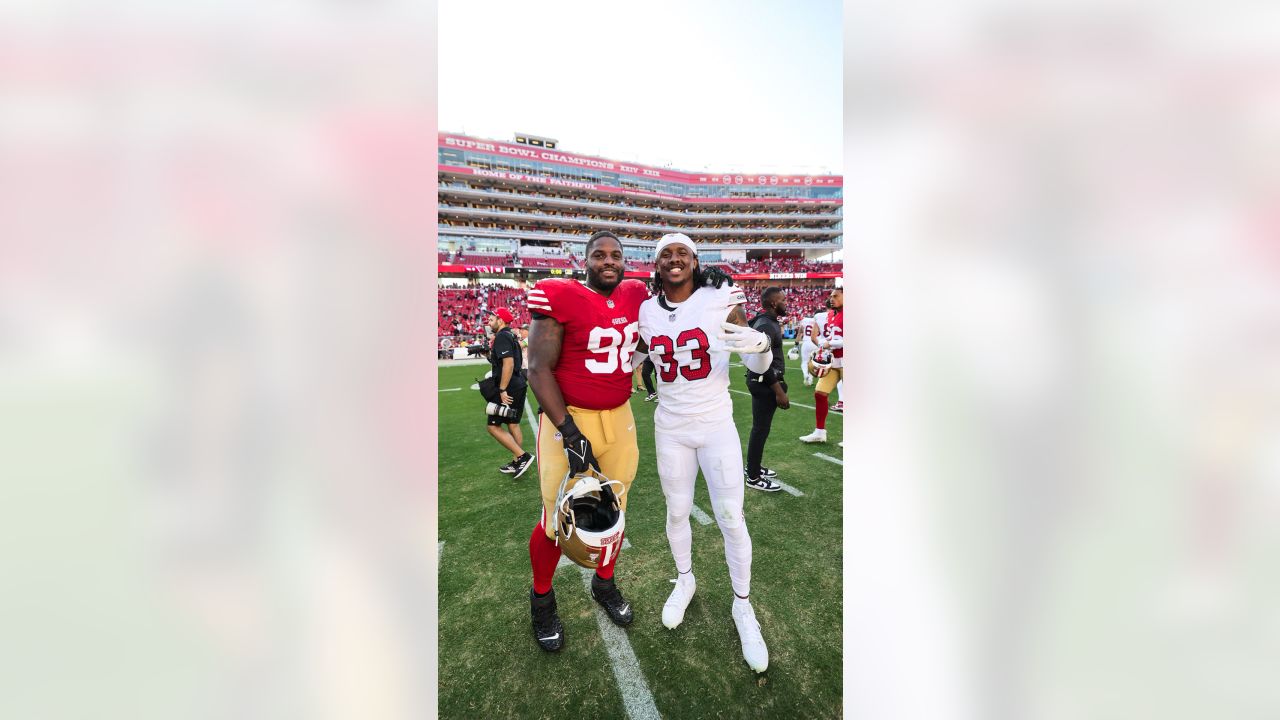 49ers Celebrate Postgame Following 35-16 Win Over Cardinals 