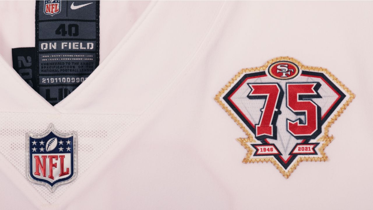 LOTS 2pcs SAN FRANCISCO 49ers 75th  Anniversary logo Iron on  Patch  4" 