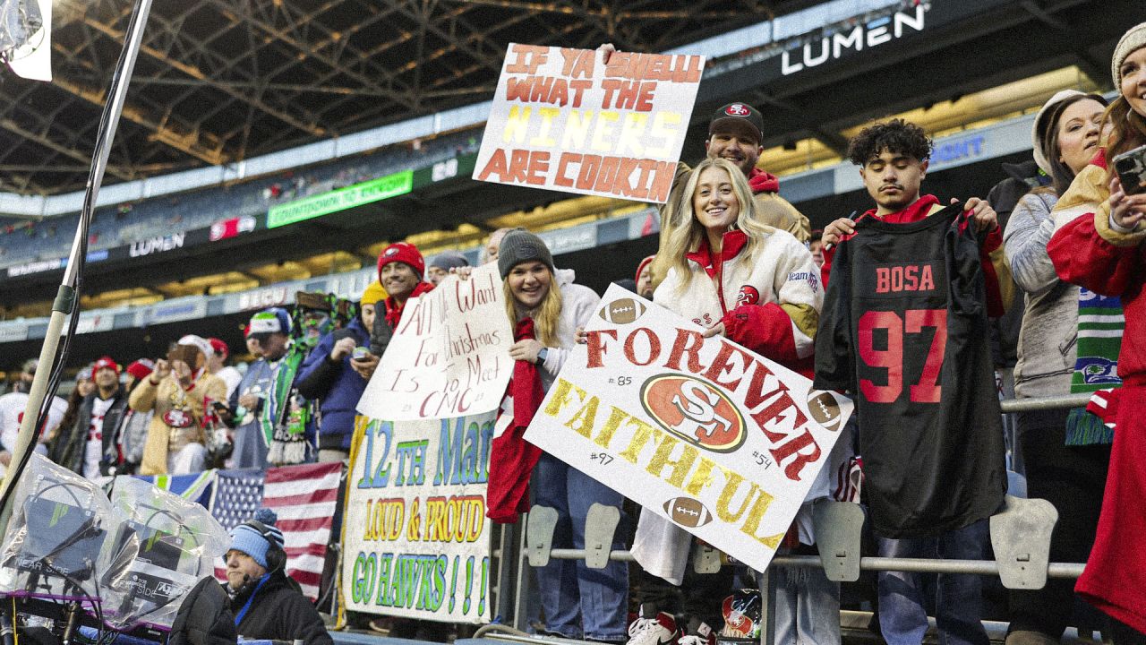 All whites under the Lumen Field - San Francisco 49ers