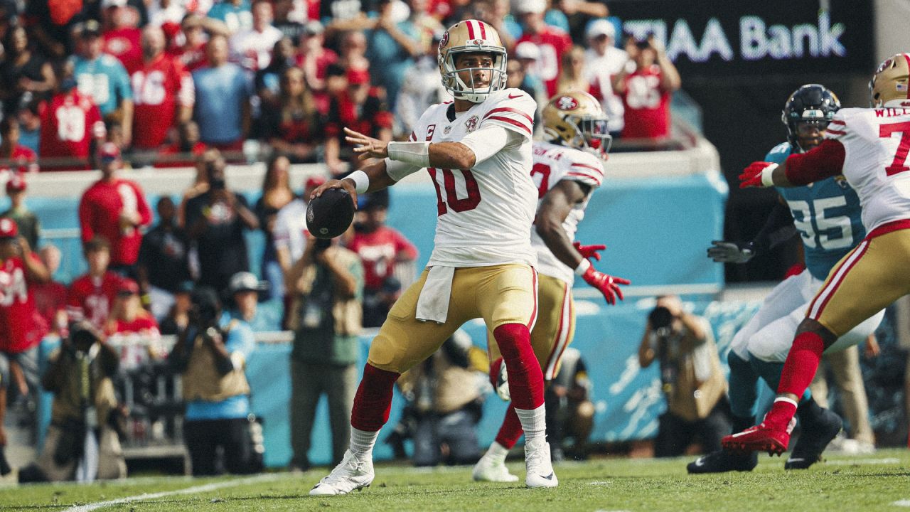 JACKSONVILLE, FL - NOVEMBER 21: San Francisco 49ers tight end Charlie  Woerner (89) during the game between the San Francisco 49ers and the  Jacksonville Jaguars on November 21, 2021 at TIAA Bank