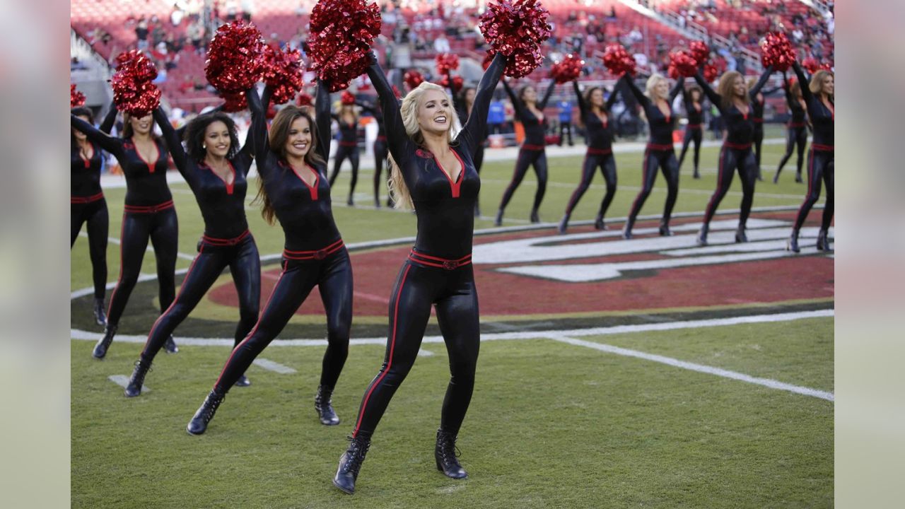 Cardinals Cheerleaders In Color Rush Uniforms