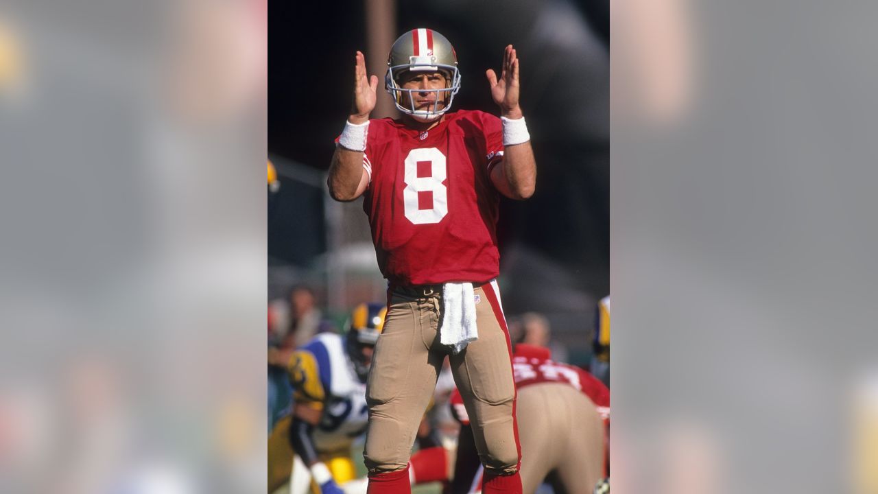 Steve Young Jersey #8 San Francisco 49ers Black Throwback