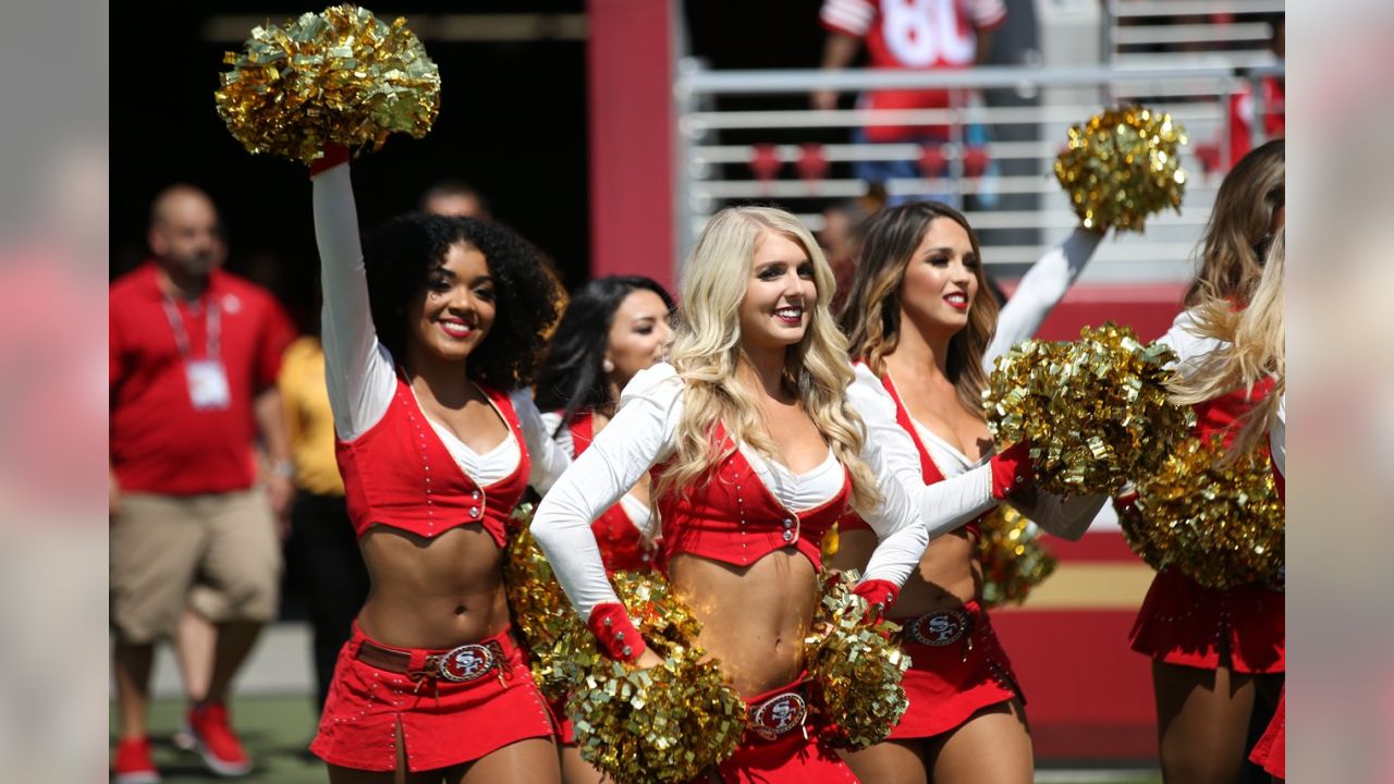 San Francisco 49ers on X: The #GoldRush cheerleaders went #49ersRGB for  the season opener:   / X