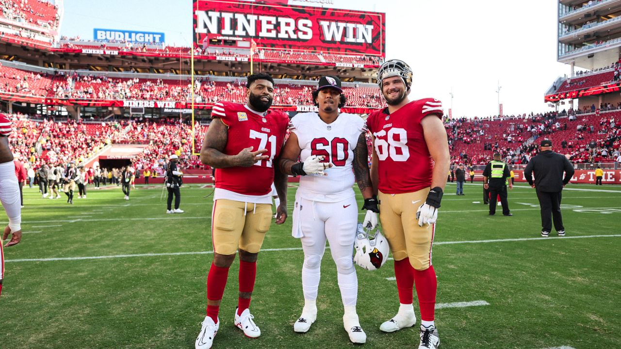 49ers Celebrate Postgame Following 35-16 Win Over Cardinals 