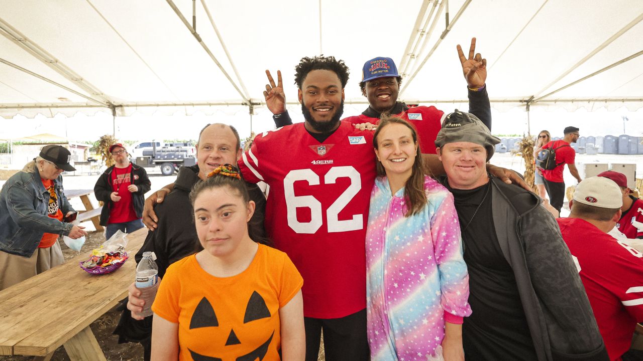 Off the Field: 49ers Players Embrace Halloween Spirit at Pumpkin